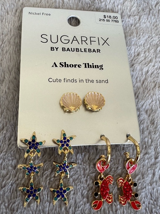 sugarfix Jewelry - Sugarfix by Baublebar A Shore Thing Beach Themed Earring Trio